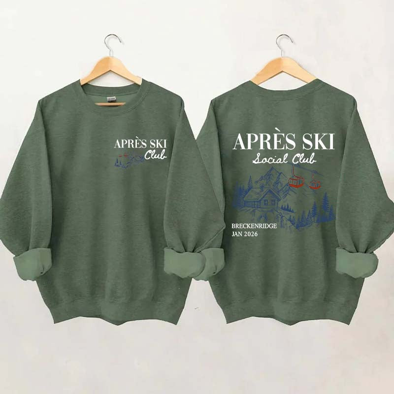 Retro Ski Lodge Warm Winter Sweatshirt
