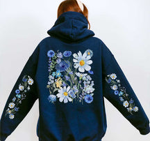 Boho Cottagecore Floral Botanical Nature Hoodie