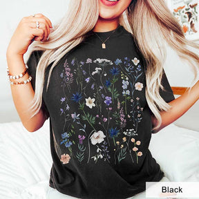 Comfort Colors Botanical WildFlowers Wildlife T-Shirt