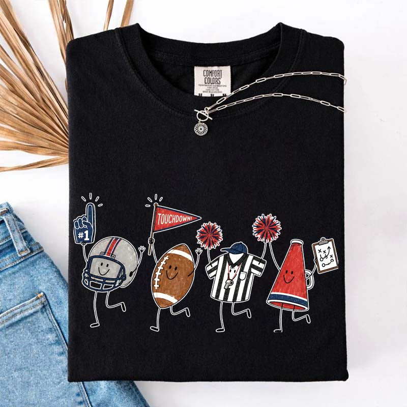 Team Matching Football Doodle T-Shirt