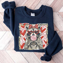 Valentine Raccoon Sweatshirt