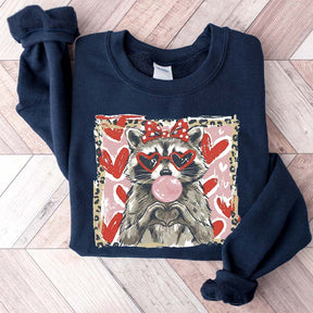 Valentine Raccoon Sweatshirt