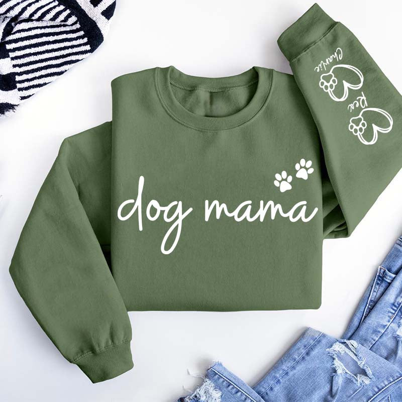 Custom Dog Mama Paws Funny Sweatshirt
