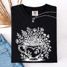 Cottagecore Teacup Floral T-Shirt