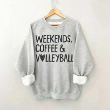 Weekends Coffee & Volleyball Sport Lover Sweatshirt