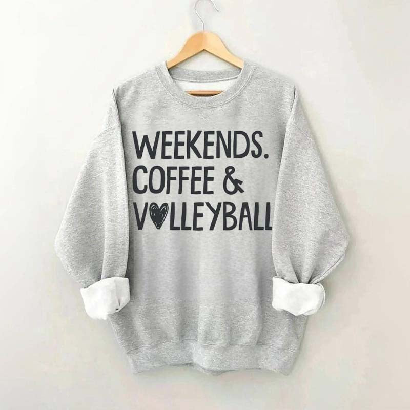 Weekends Coffee & Volleyball Sport Lover Sweatshirt