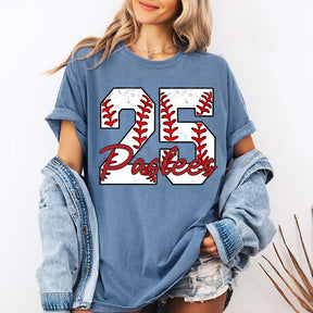 Custom Baseball Name and Number Aunt T-Shirt