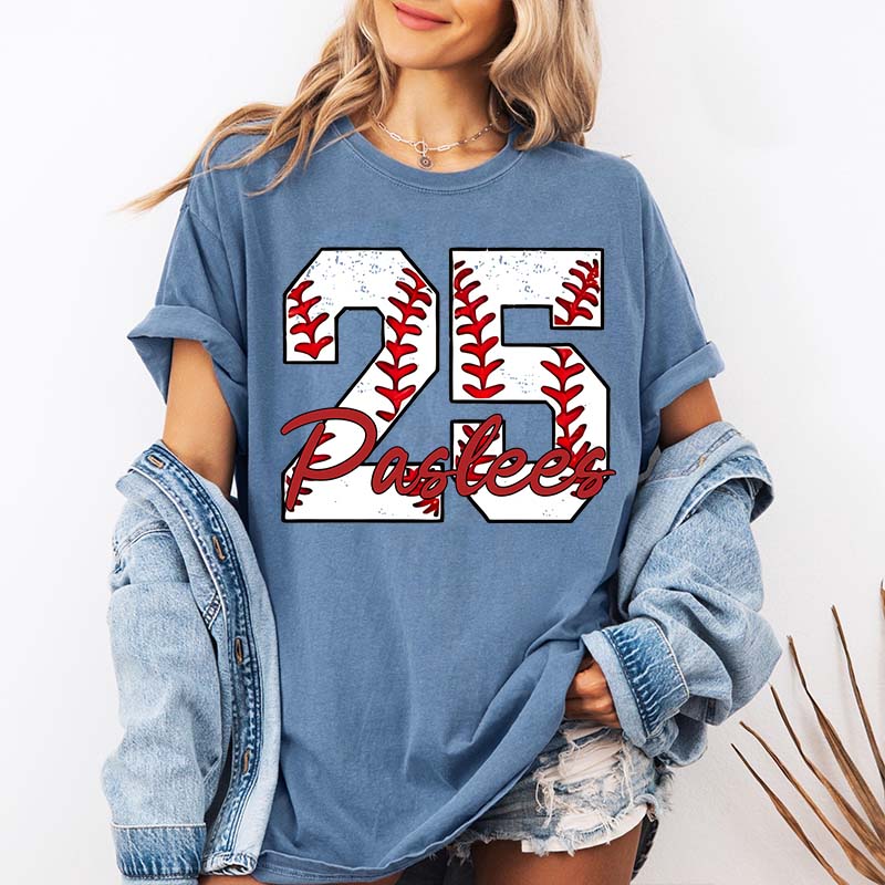 Custom Baseball Name and Number Aunt T-Shirt