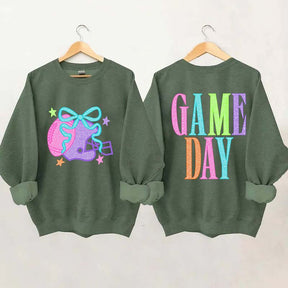 School Spirit Football Printed Sweatshirt