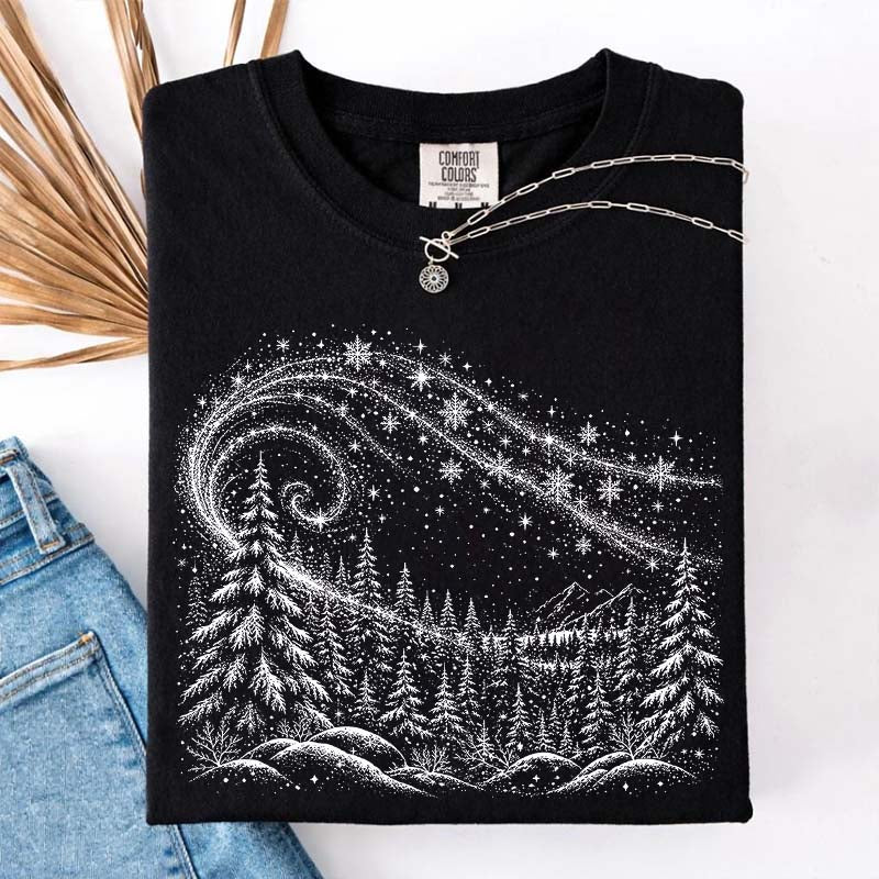 Vintage Winter Forest Comfort Colors T-Shirt