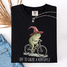 Off To Cause A Kerfuffle Frog T-Shirt