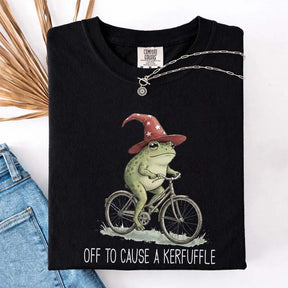 Off To Cause A Kerfuffle Frog T-Shirt