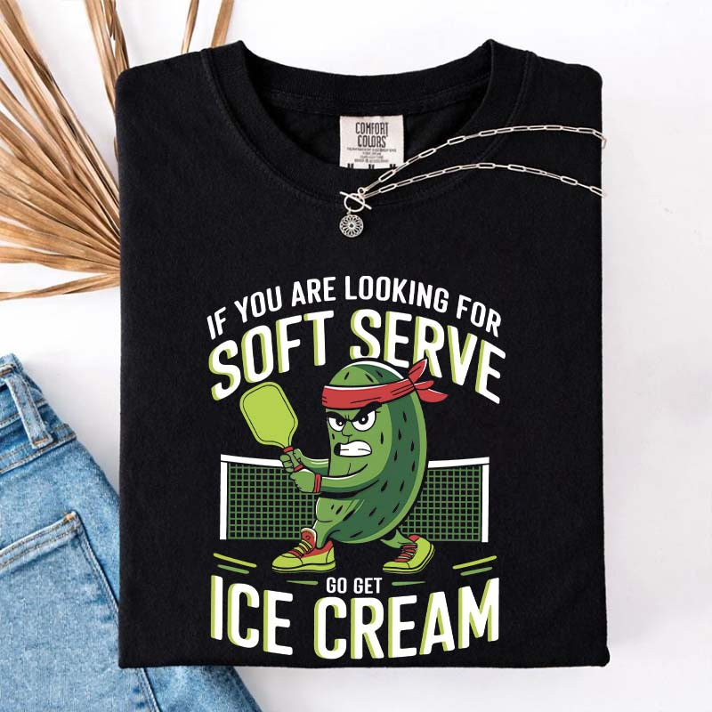 Soft Serve Pickleball Joke T-Shirt
