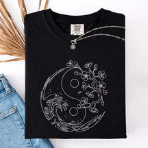 Yin Yang Wave Cherry Blossom T-Shirt