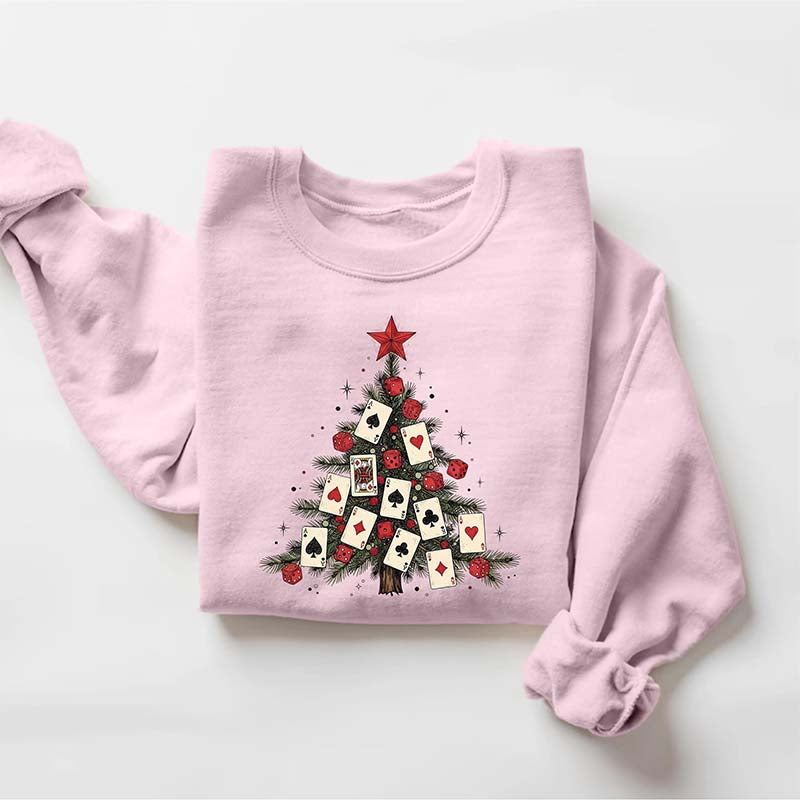 Poker Cards Christmas Tree Sweatshirt