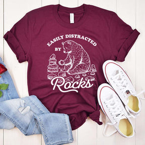Easily Distracted By Rocks Geologist T-Shirt