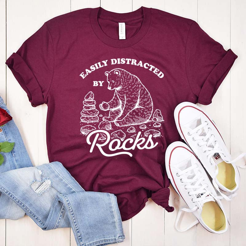 Easily Distracted By Rocks Geologist T-Shirt