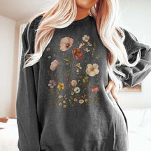 Retro Summer Flowers Lightweight Sweatshirt