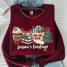 Season's Readings Christmas Book Lover Sweatshirt