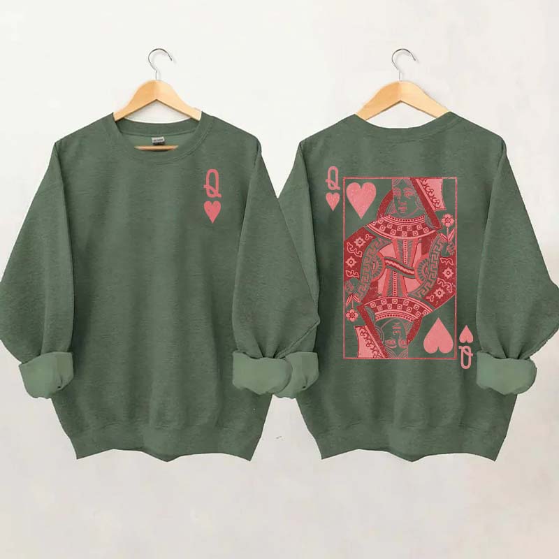 Queen of Hearts Valentines Sweatshirt