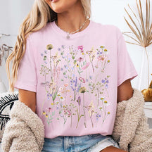 Vintage Pressed Flowers Comfort Colors Botanical T-Shirt