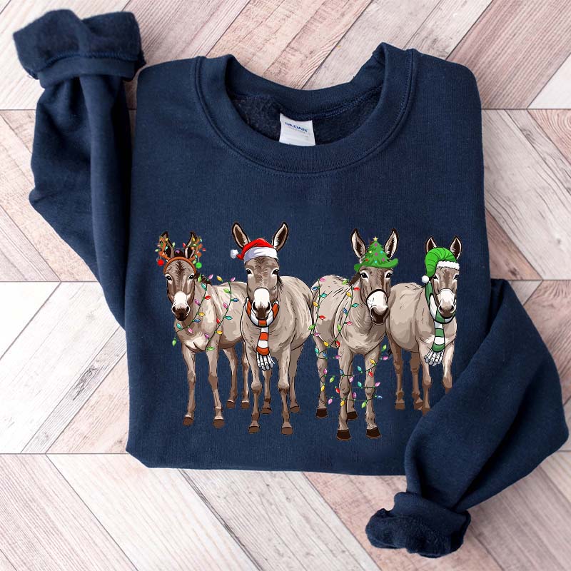 Christmas Donkey Lights Sweatshirt
