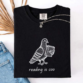 English Teacher Pigeon Reading T-Shirt