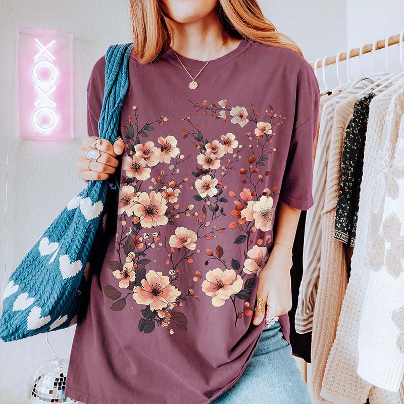 Gardening Fairycore Pressed Wildflower Cottagecore T-Shirt