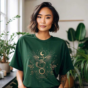 Vintage  Mystical Dragon and Moon T-Shirt