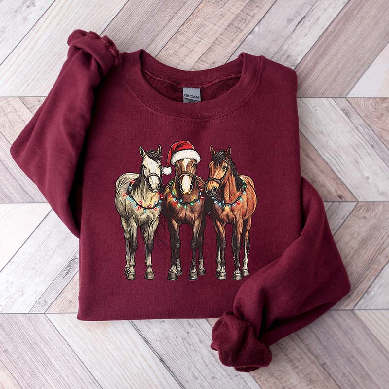 Horse Santa Sweatshirt