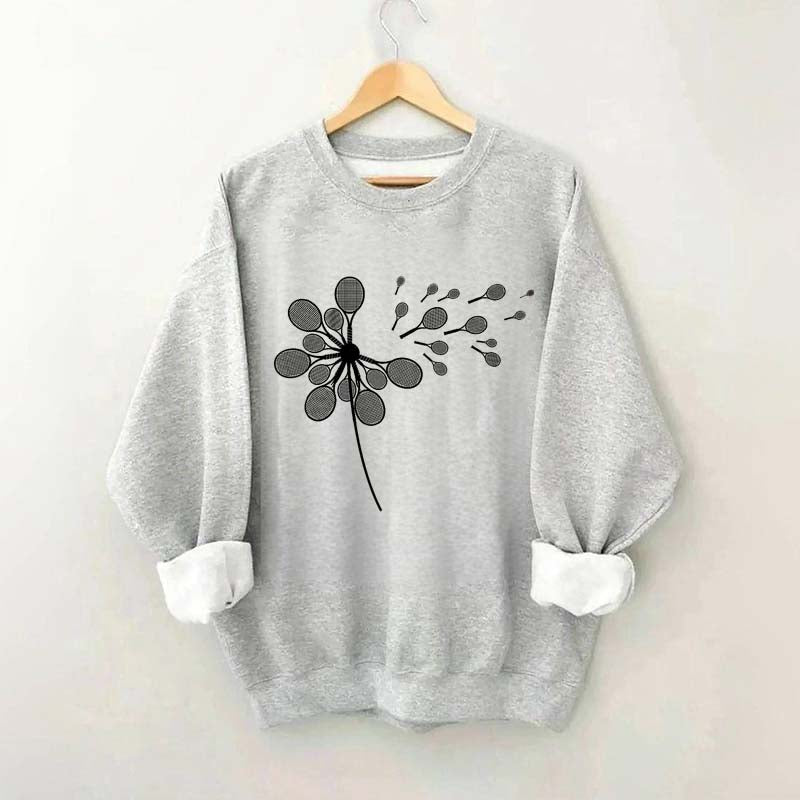 Dandelion Tennis Racket Minimalist Sweatshirt