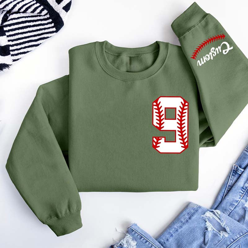 Custom Baseball Name and Number Sweatshirt