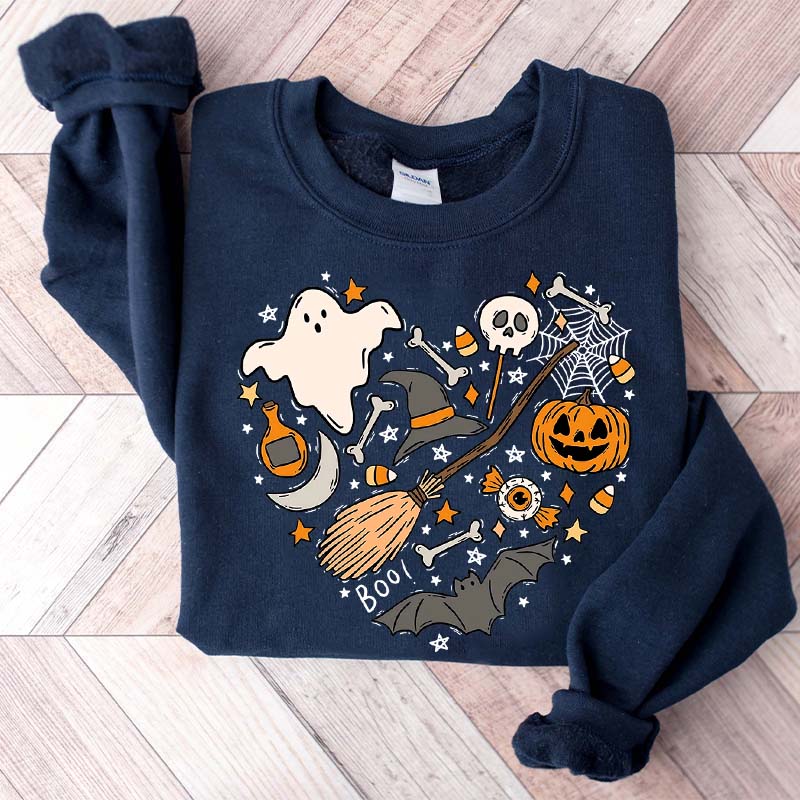 Cute Halloween Doodles Hearth Sweatshirt