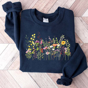 Vintage Garden Wild Flowers Sweatshirt