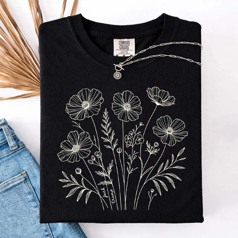 Comfort Color Flowers Lover GIfts T-Shirt