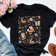 Cottagecore Forest Animals T-Shirt
