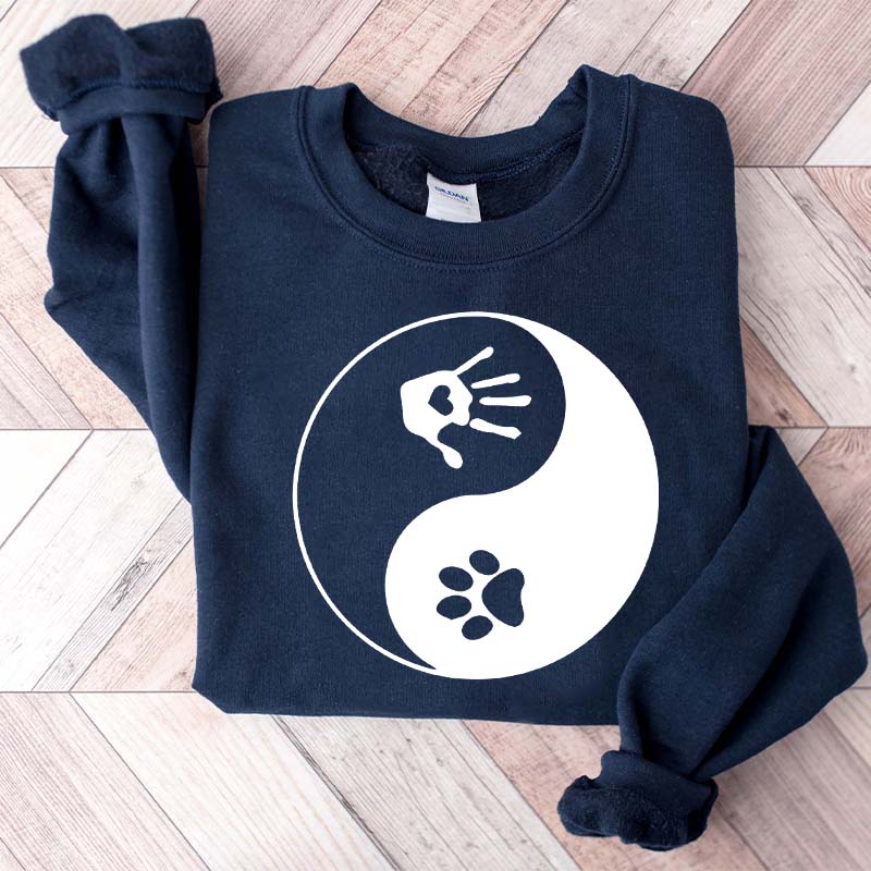 Yin and Yang Dog Paw Sweatshirt