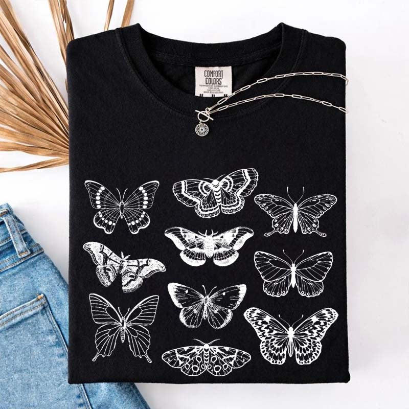 Vintage Butterfly and Moth Minimalist T-Shirt