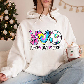 Peace Love Soccer Hoodie
