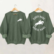 Personalized Equestrian Name Horse Horseback Riding Sweatshirt