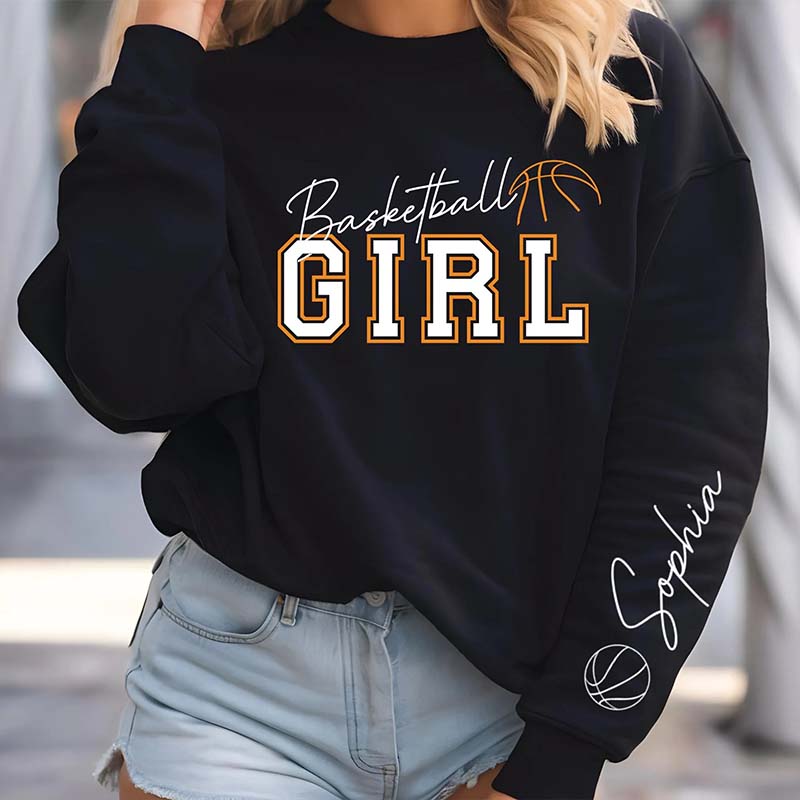 Personalized Basketball Girl Sweatshirt