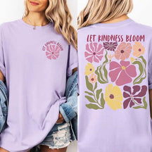 Let Kindness Bloom Retro Positive Quote T-Shirt