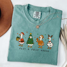 Just a Jolly Goose Girly Christmas T-Shirt