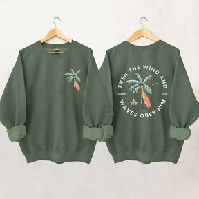 Beachy Backprint Bible Verse Sweatshirt