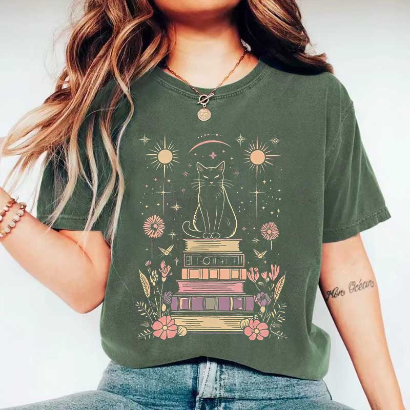 Retro Mystical Cat T-Shirt