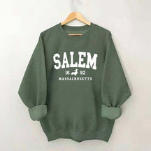 Salem Massachusetts Preppy Varsity Halloween Sweatshirt