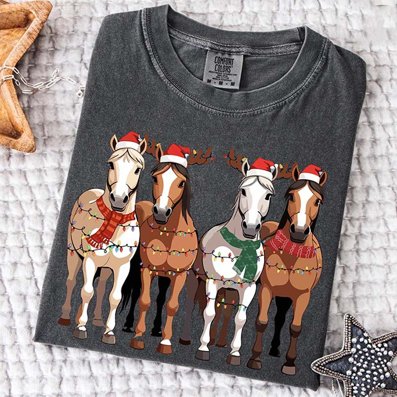 Western Horse Christmas T-Shirt