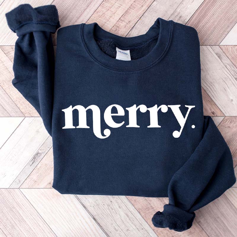 Minimalist Merry Christmas Sweatshirt