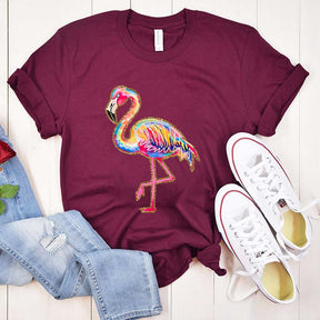 Summer Flamingo Preppy Beach Vibes T-Shirt