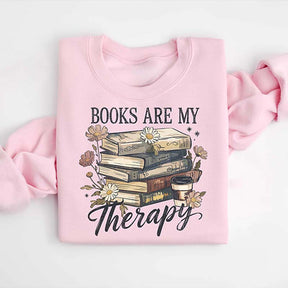 Retro Books Are My Therapy Sweatshirt